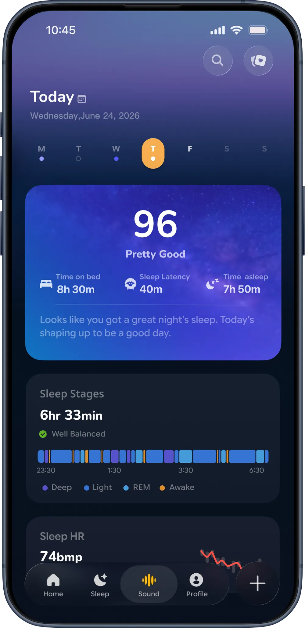 Mellows nightly sleep insights